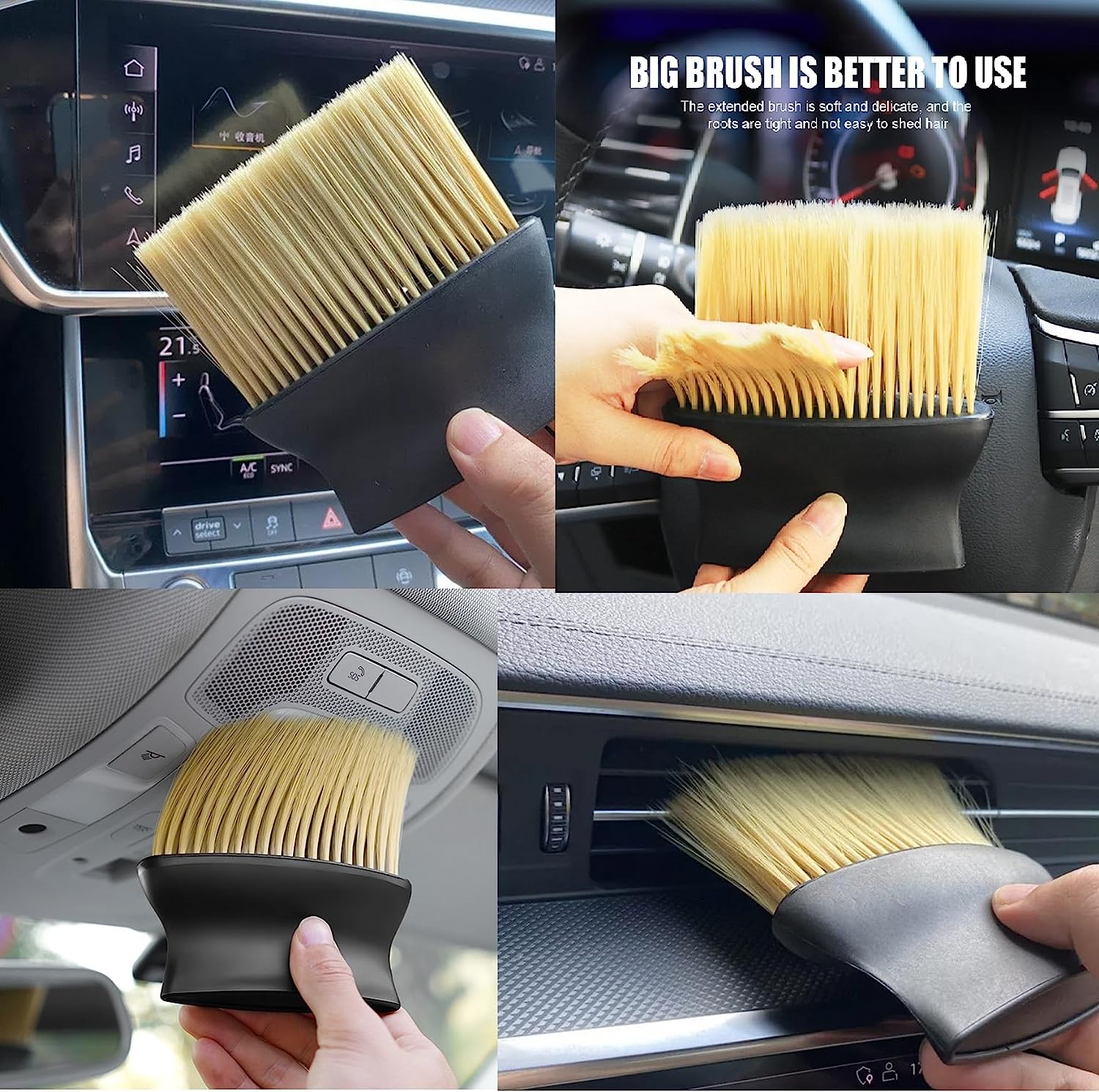 Car Interior AC Vents Cleaning Brush Soft Duster Interior Cleaning Detailing Accessories Dusting Tool for Automotive Accessory Car Cleaning Brush AC Vent Cleaning for Car Dashboard Dust Dirt Car Interior AC Vents Cleaning Brush Soft Duster Interior Cleaning Detailing Accessories Dusting Tool for Automotive Accessory Car Cleaning Brush AC Vent Cleaning for Car Dashboard Dust Dirt